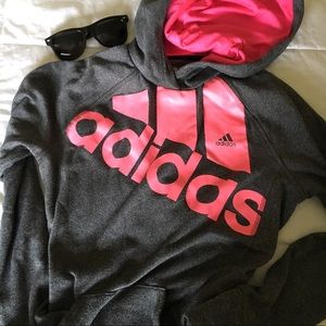 A D I D A S   |  💕hot pink with thumb wholes 😊